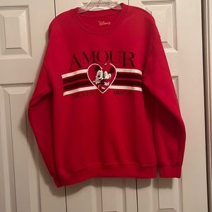 M red mickey mouse Disney crewneck